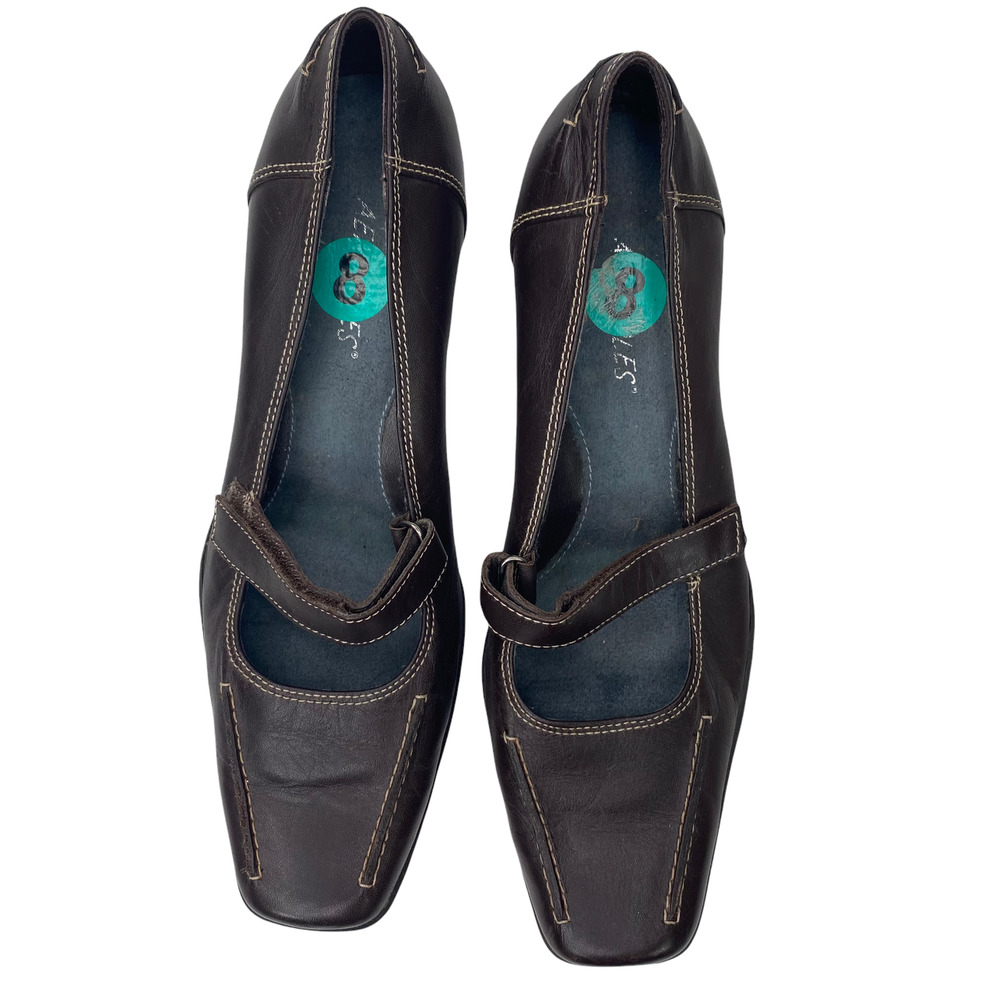 Aerosoles Mary Heels Comfort Shoes Brown Size 8 - Picture 2 of 7